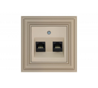 Epsilon Retro matinė smėlio spalva Il. komp. Lizdas 2xRJ45 