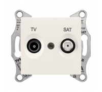 Sedna TV/SAT lizdas 1dB galinis kreminis