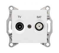 TV/SAT lizdas galinis Baltas 1dB